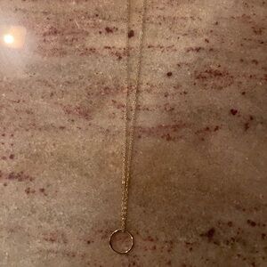 Elegant Gold Plated Necklace with Circle Pendant 😇